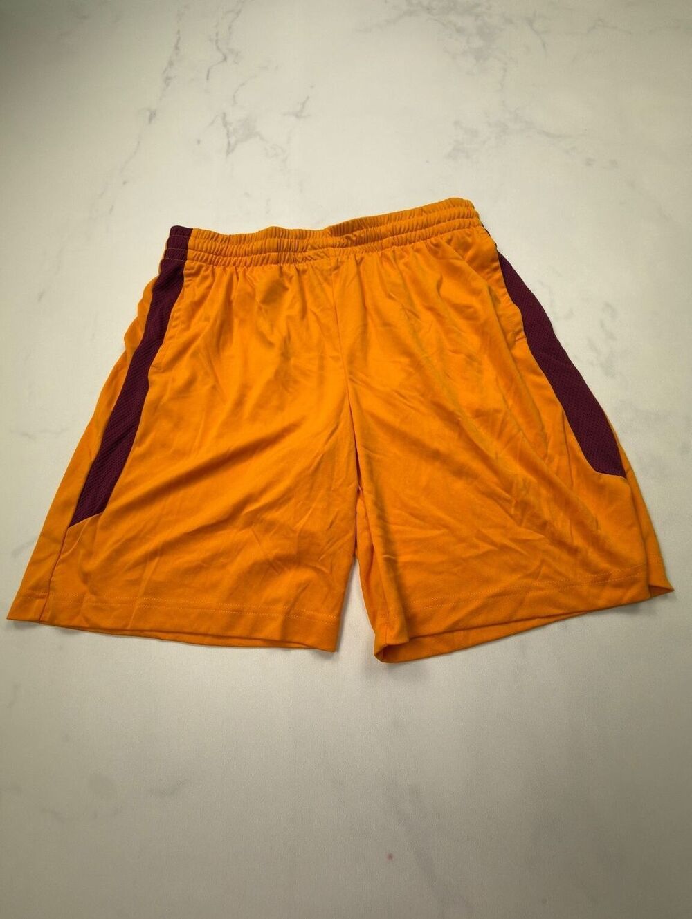 Tek Gear Athletic Shorts Orange Burgundy 2000s Sporty - Boys XL Husky